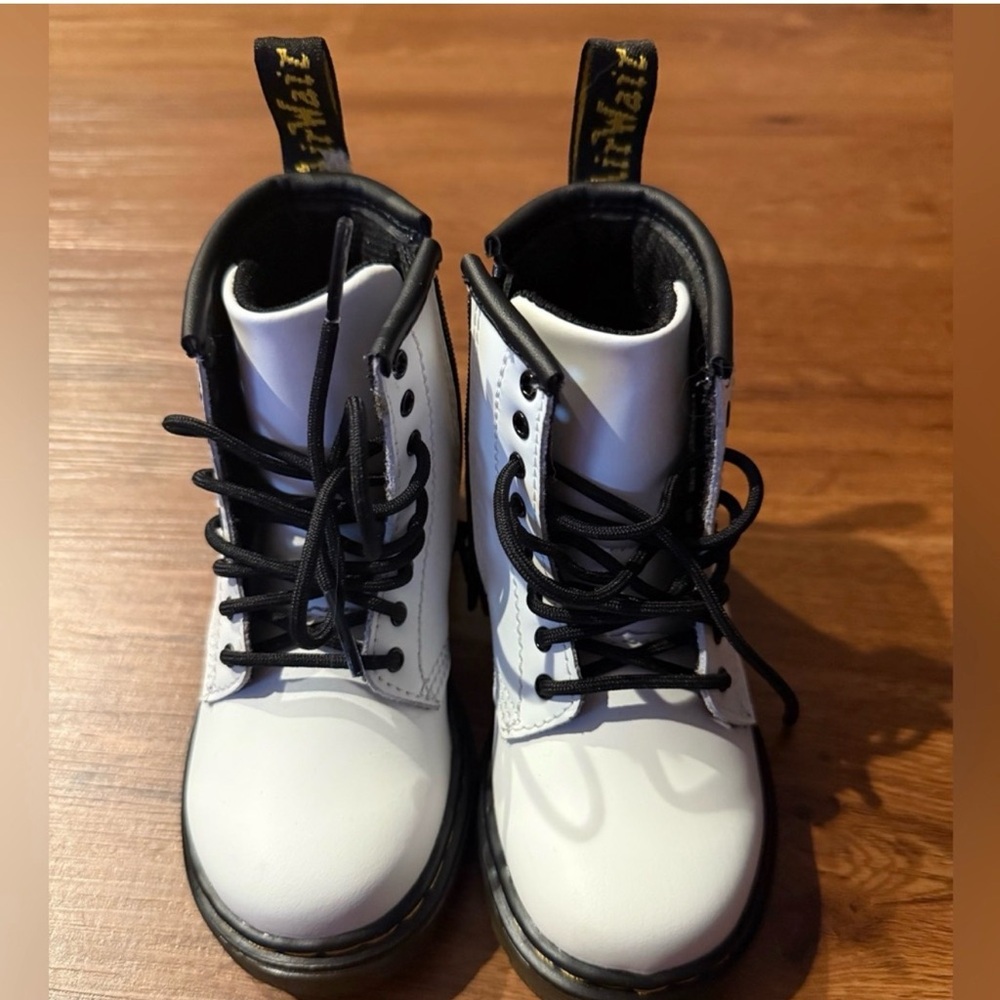 Dr. Martens Kids Boots - White and Black